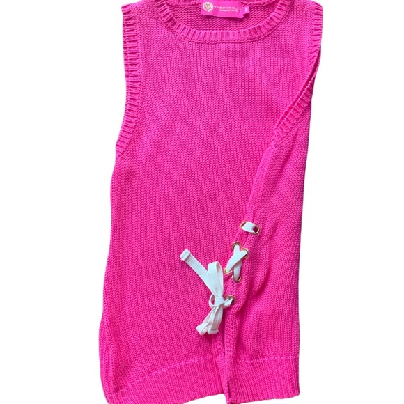 Macbeth Collection sleeveless pink sweater Small - Picture 3 of 5